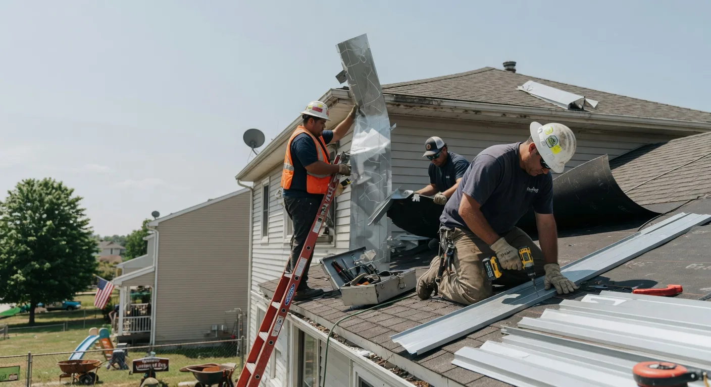 Storm Damage Metal Roof Repair in South Whitley, IN